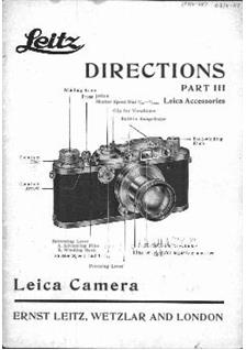 Leica Standard manual. Camera Instructions.